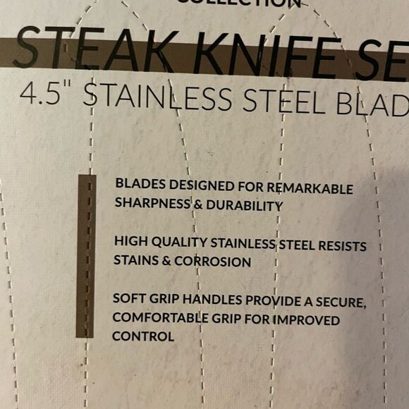 BKLYN Steel Elemental 4.5 Steak Knife Set - Picture 9 of 11